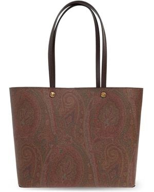 Etro Shopping Essential M Amebas Logo - Brown