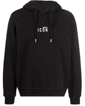 DSquared² Be Icon Logo Hoodie - Black