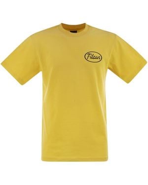 Filson T-Shirt With Graphics On Chest And Back - Yellow