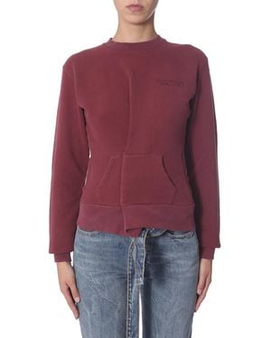 Unravel Project Crew Neck Sweatshirt - Red