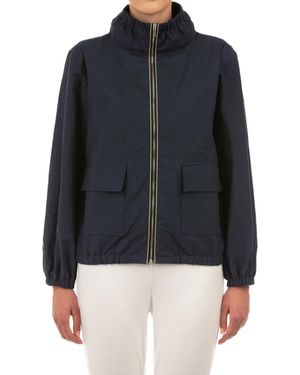 Le Tricot Perugia Cotton Blend Jacket - Blue