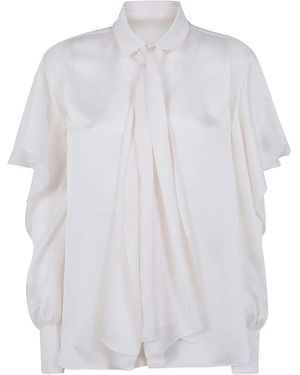 Sacai Satin X Chiffon Shirt - White