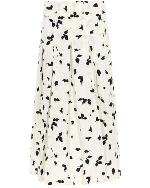 Alysi Printed Skirt - White