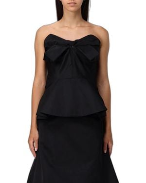 McQueen Sleeveless Corset Top - Black