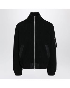 Sacai Fisherman Wool Knit Cardigan - Black