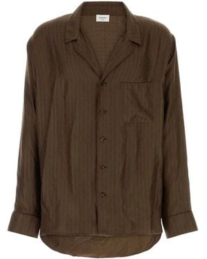 Saint Laurent Silk Shirt - Brown