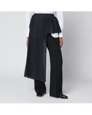 MKDT STUDIO Avery-Atelier Pleated Half-Skirt - Black