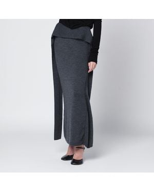 Entire studios Long Wool Skirt - Black