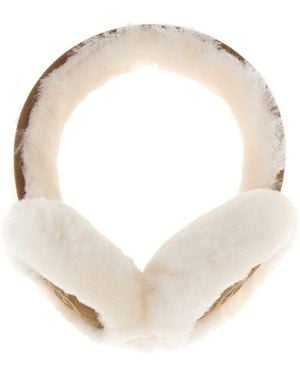 UGG W Sheepskin Embroidery Earmuff - White