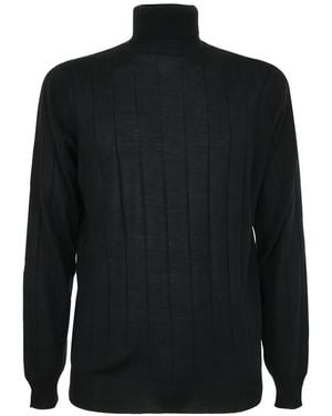 FILIPPO DE LAURENTIIS Royal Merino Long Sleeves Turtle Neck Jumper - Black