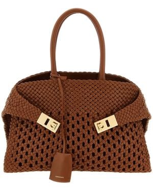 Ferragamo 'Hug Th S' Handbag - Brown