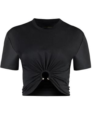 Rabanne T-Shirt With Ring Detailing - Black