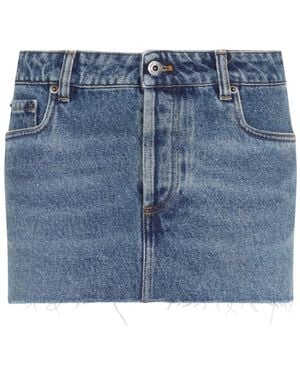 Miu Miu Bleu Denim Skirt - Blue