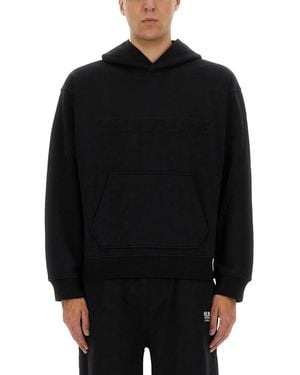Helmut Lang Sweatshirt With Embossed Logo - Black