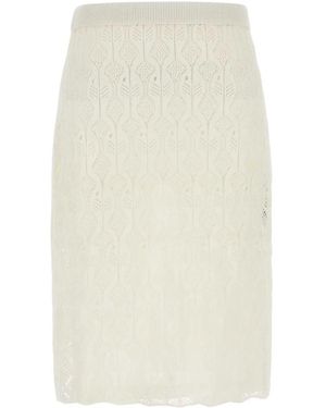 Bottega Veneta Lace Skirt - White
