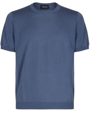 Drumohr Short Sleeve Sweater - Blue
