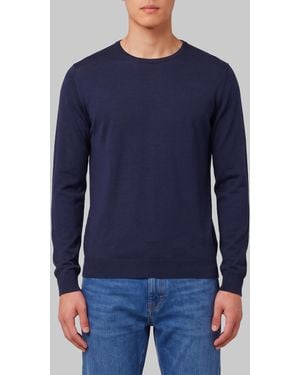 John Smedley Lundy Crew Neck Sweater - Blue