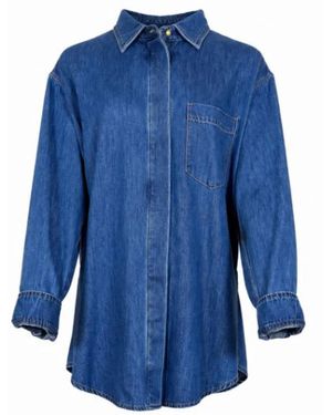 DARKPARK Cotton Classic Collar Shi - Blue