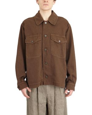 Uma Wang Javari Shirt Jacket - Brown