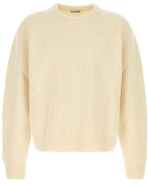 Jil Sander Ls Cn Sweater - Natural