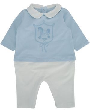 Fendi Kids Bunx Kit Baby Felpina Stretch - Blue