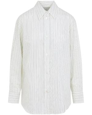 Studio Nicholson Rouen Cotton And Silk Shirt - White