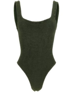 Hunza G 'Square Neck' One-Piece Swimsuit - Green