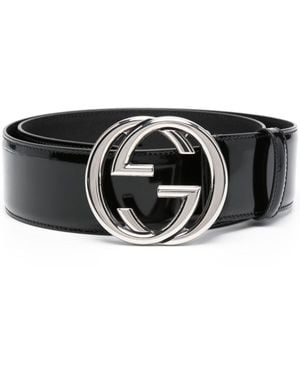 Gucci Wide Gg Cross Belt - Black