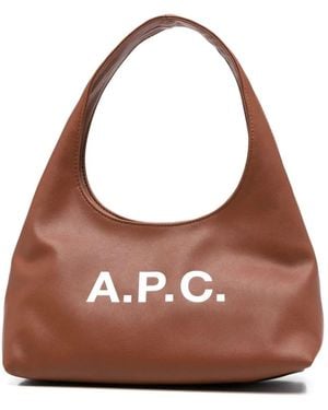 A.P.C. Small Ninon Shoulder Bag - Brown