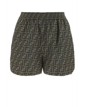 Fendi Ff Shorts - Gray