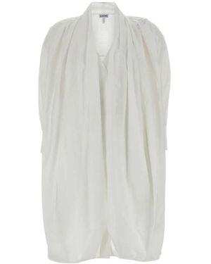 Loewe Poplin Dress - White