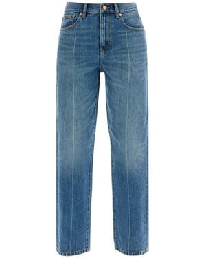 Tory Burch Slim Denim Cotton Jeans - Blue