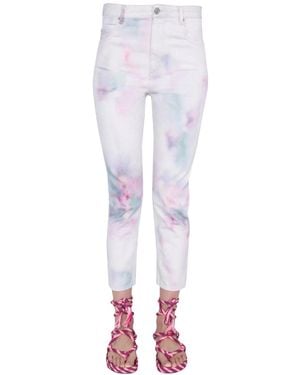 Isabel Marant Isabel Marant Etoile Wool Printed Jeans - White