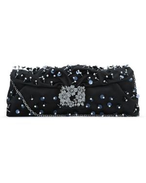 Roger Vivier Rv Bouquet Dr Long Paillettes Emb - Black