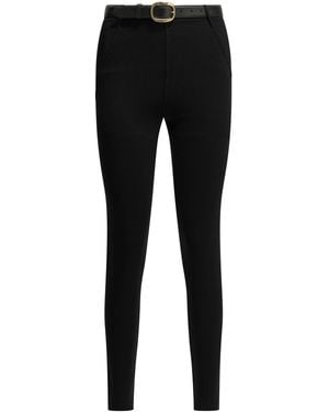 Self-Portrait Knit Leggings - Black