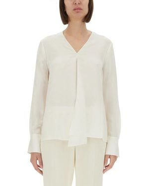 Theory Silk Georgette Blouse - White