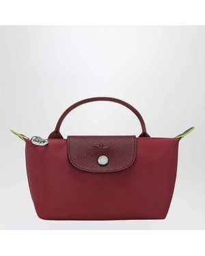 Longchamp Le Pliage Pomegranate Colored Clutch Bag
