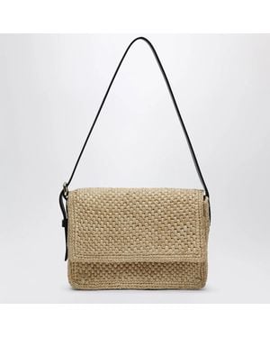Manebí Raffia And Leather Shoulder Bag - Metallic