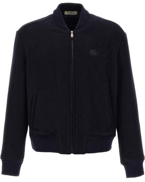 Etro Pegaso Puffer Jackets - Blue