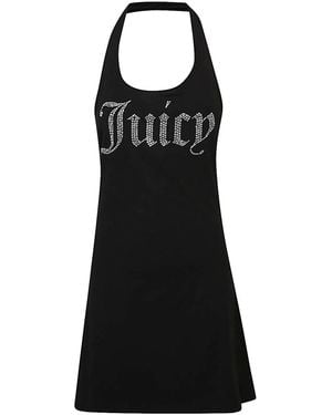 Juicy Couture Logo Halter Mini Dress - Black