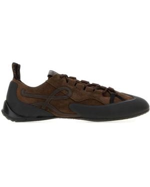 Loewe Suede Grip Sneakers - Brown