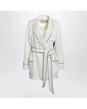 Valentino Supergrain Jacket With Plusdepois Print - White