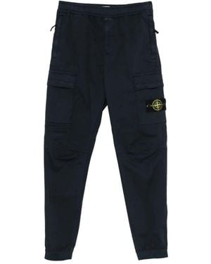 Stone Island Stretch-Tc Cargo Trousers - Blue