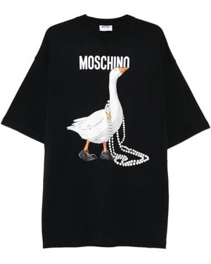 Moschino Couture Graphic-Print Mini Dress - Black