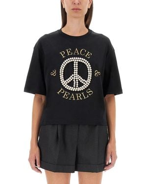 Moschino T-Shirt With Logo - Black