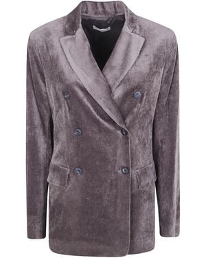 Antonelli "Gravona" Double Breasted Corduroy Jacket - Grey