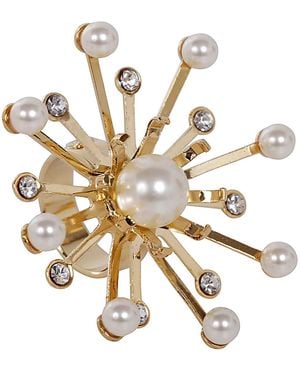 Helene Zubeldia Kiku Ring Pearl - Metallic