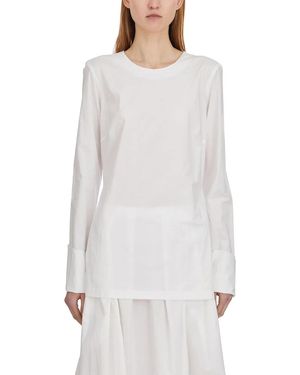 THE LATEST Slim Crew Neck Sweater - White