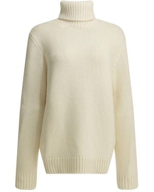 Semler Cashmere Turtleneck Jumper - White