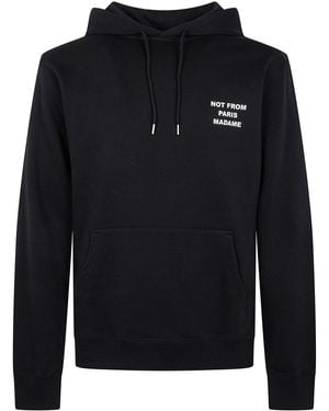 Drole de Monsieur "Bold Slogan" Hoodie - Black